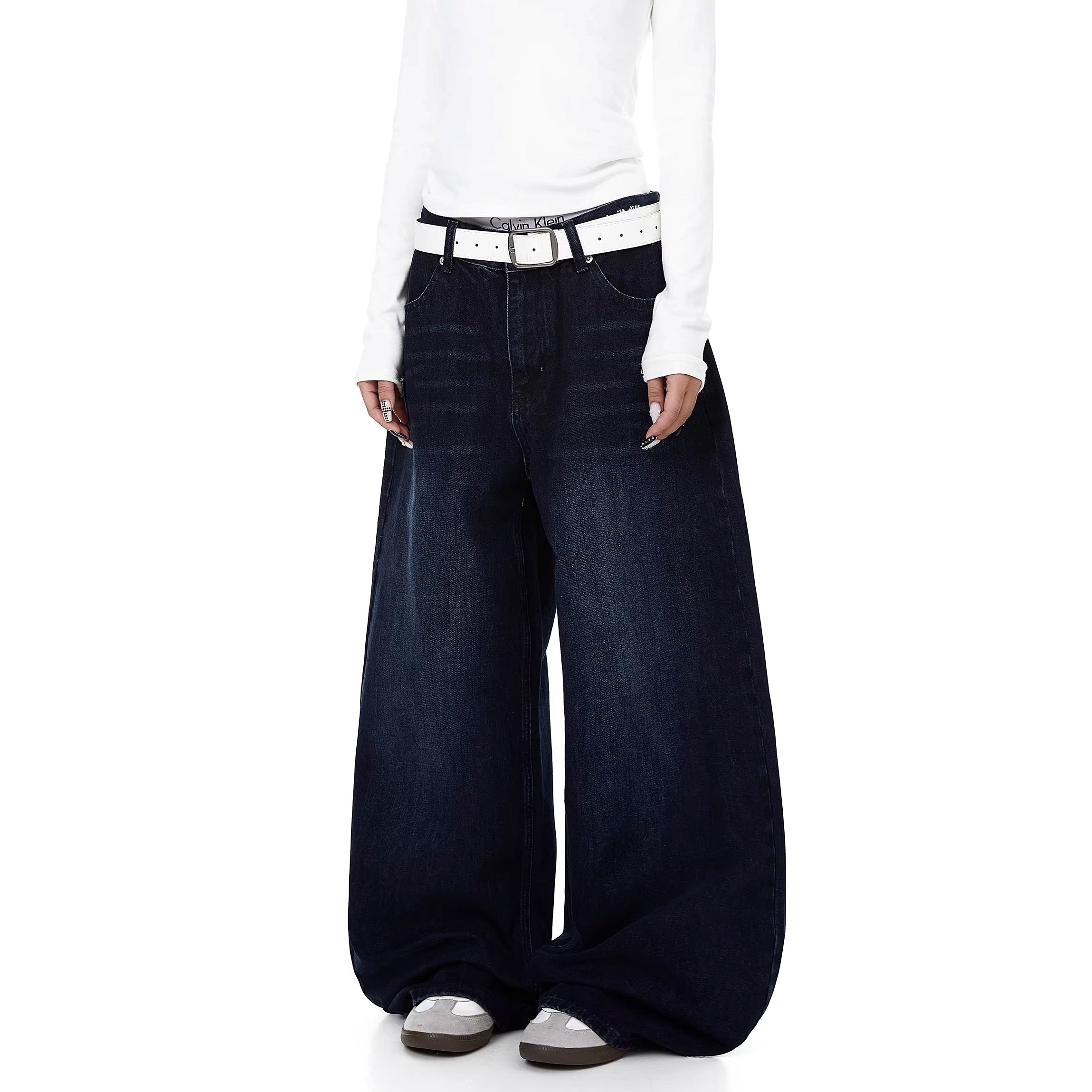 Graffiti Color Letter Print Buggy Jeans BK7070