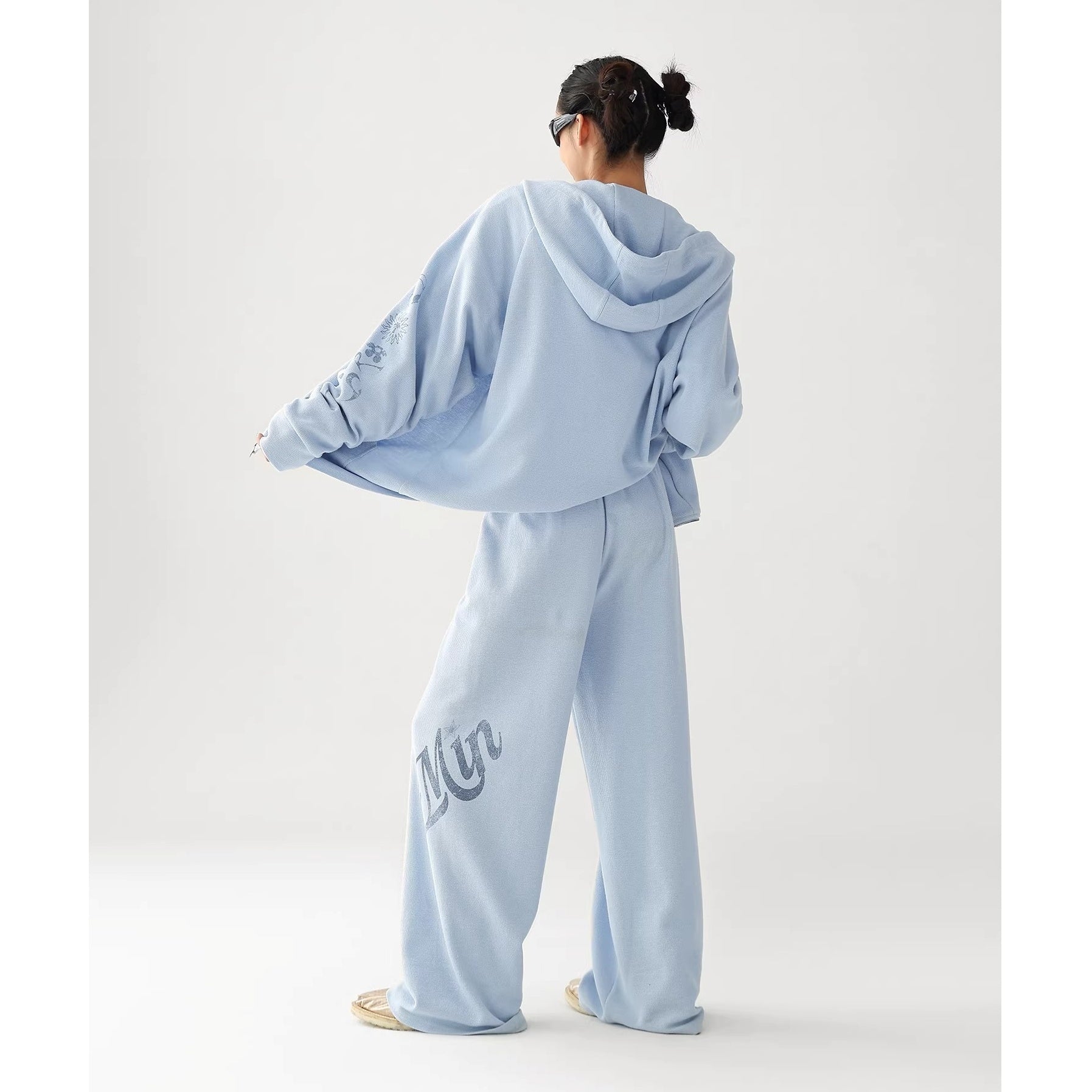 【上下別売り】Waffle American Gothic Printed Sweat Jacket & Pants Set-up AC7019