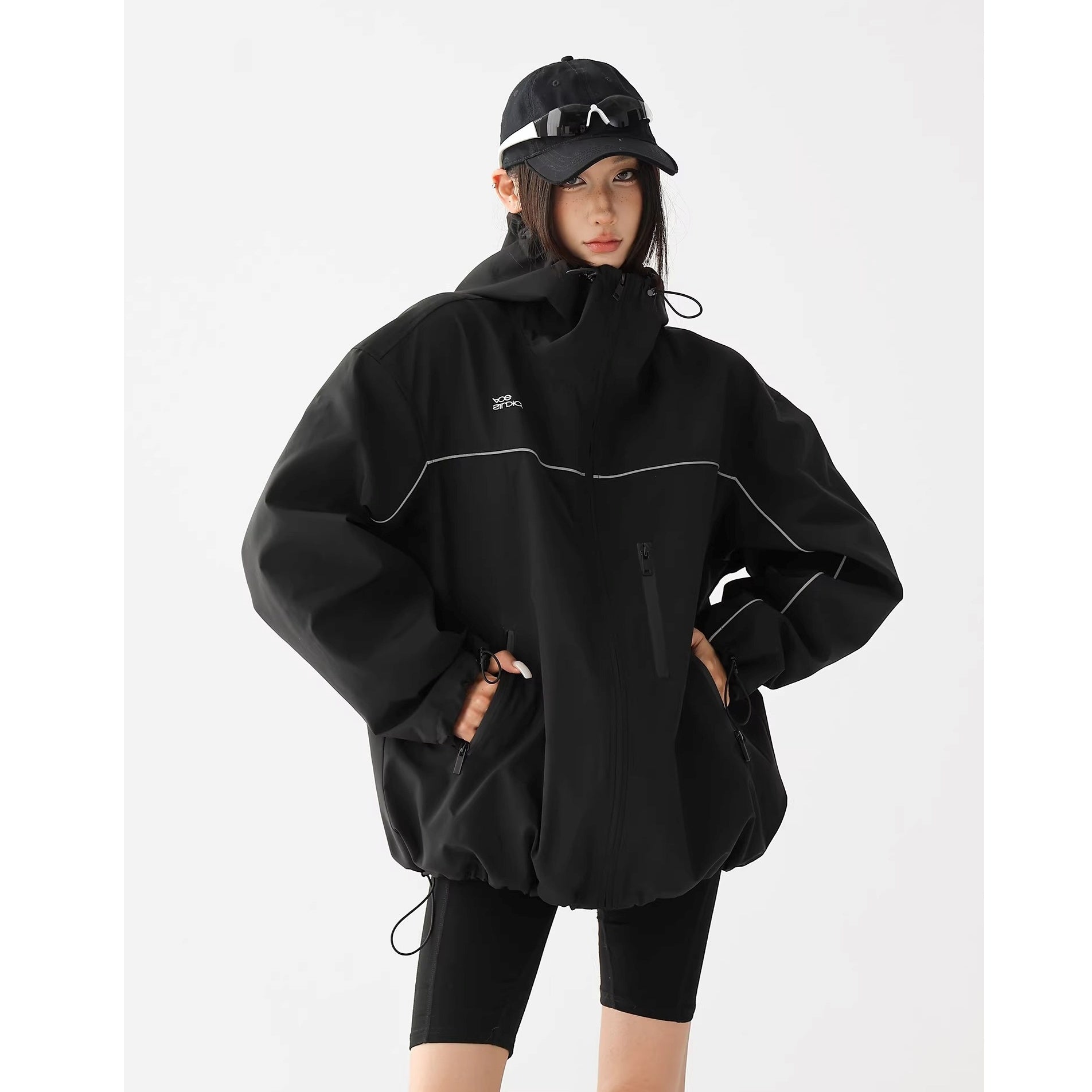 High-Neck Hooded Mountaineering Jacket AC7023