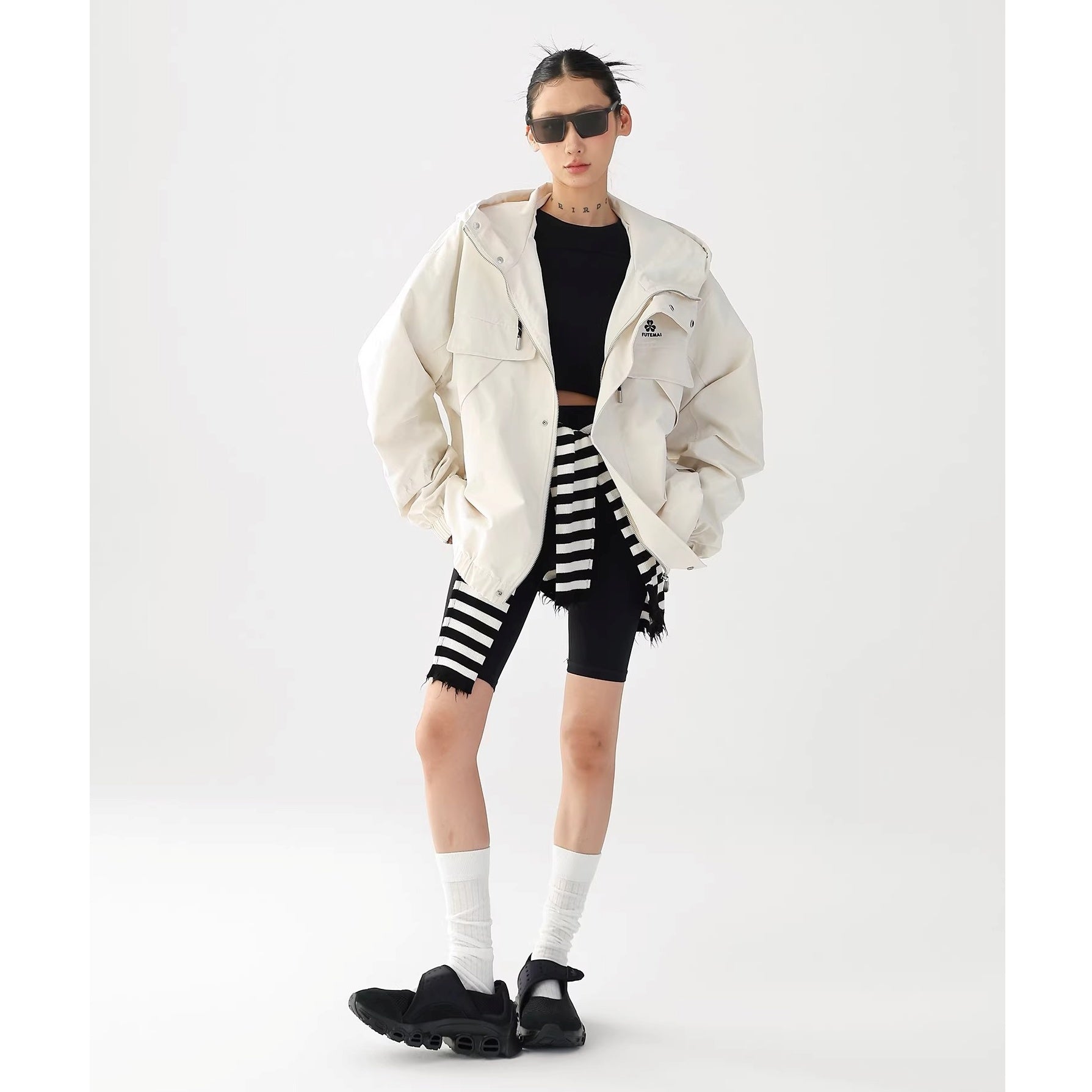 Work Hooded Windbreaker Jacket AC7026