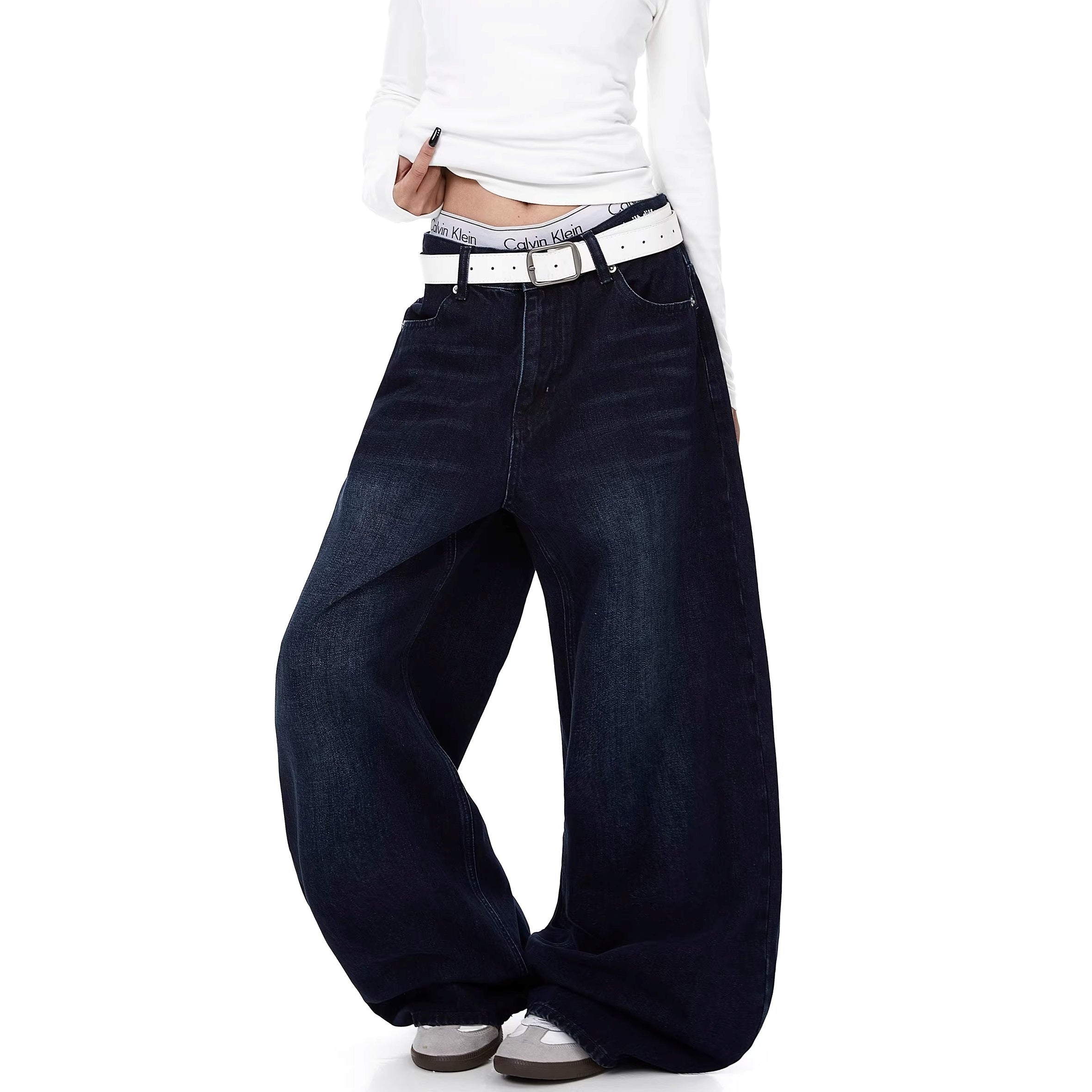 Graffiti Color Letter Print Buggy Jeans BK7070