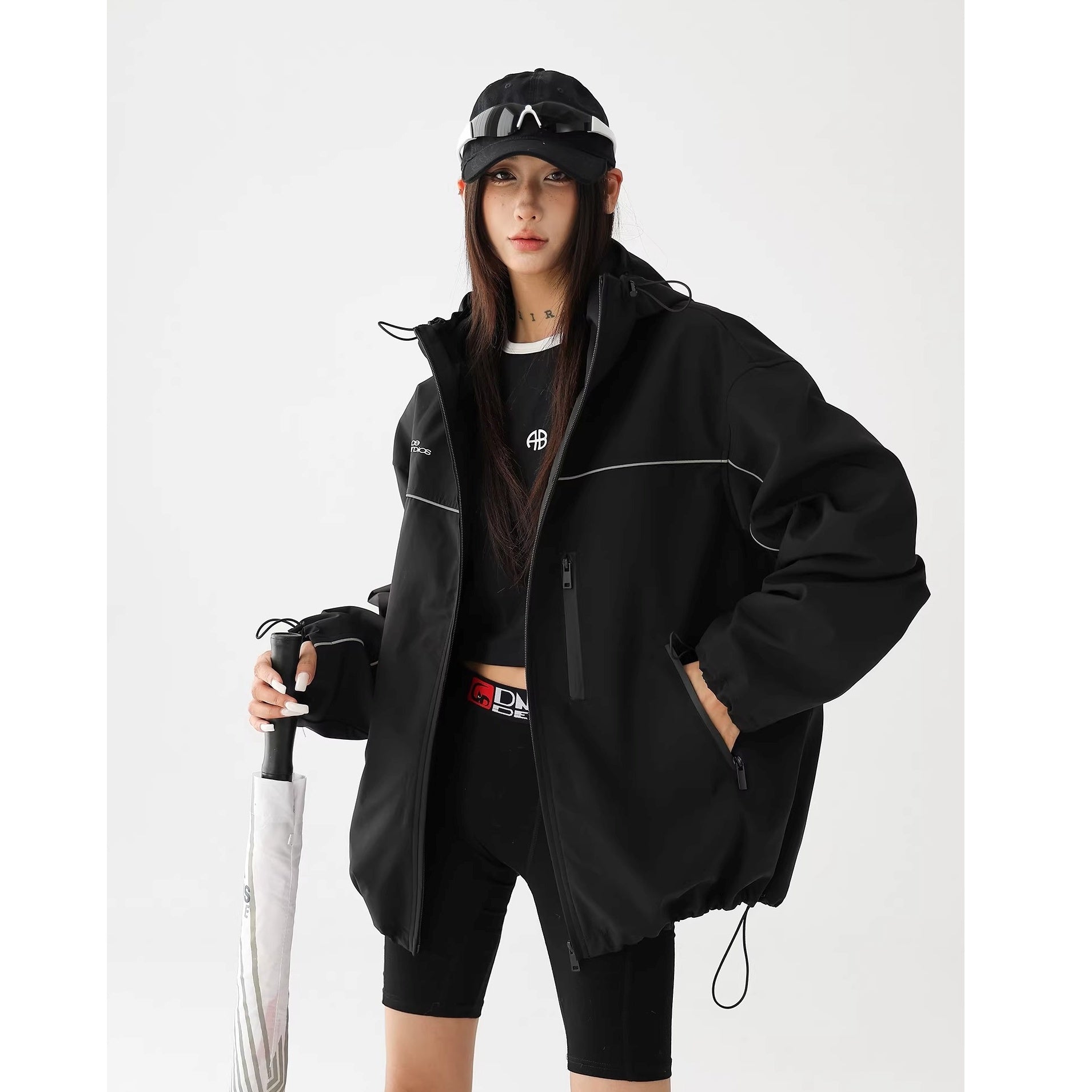 High-Neck Hooded Mountaineering Jacket AC7023