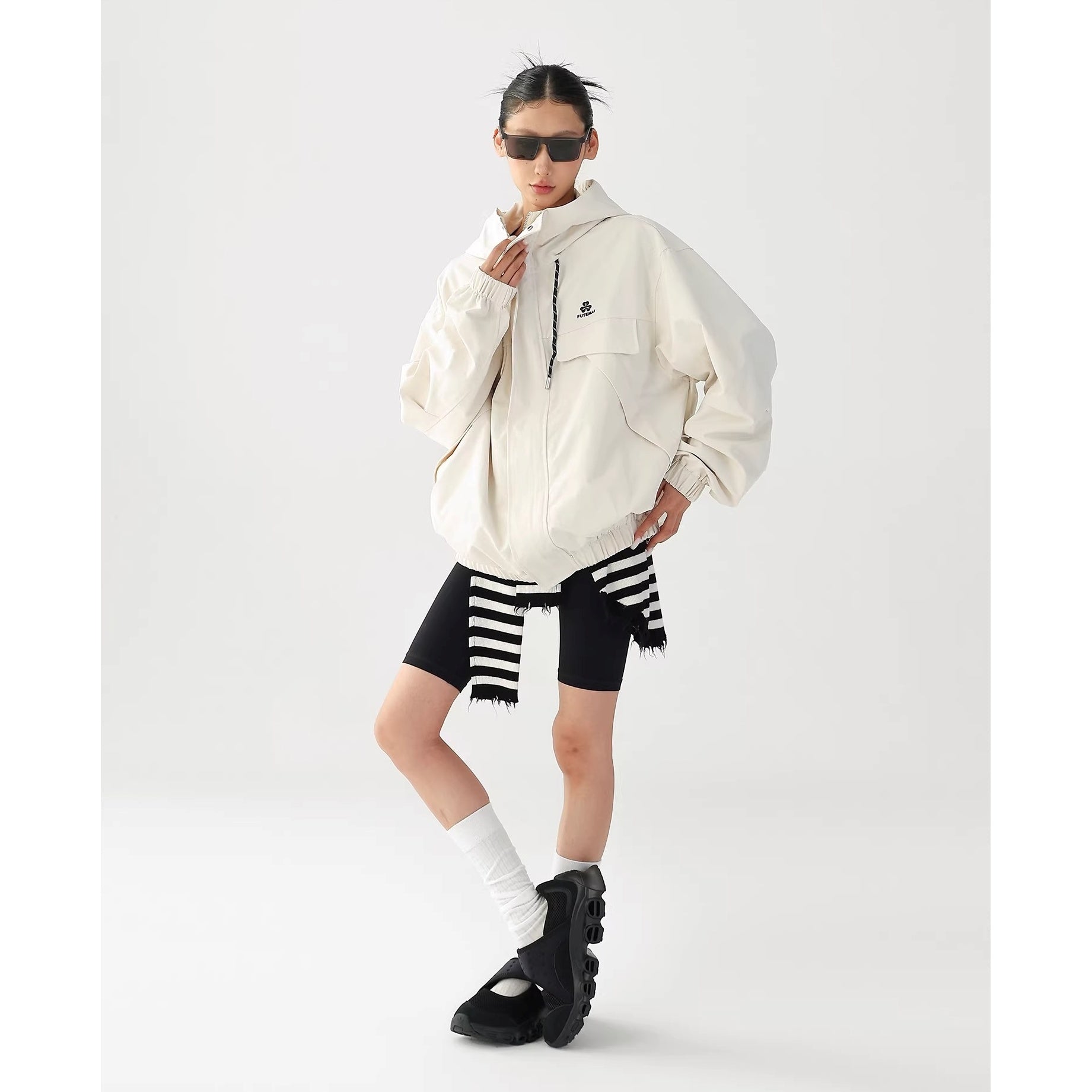 Work Hooded Windbreaker Jacket AC7026