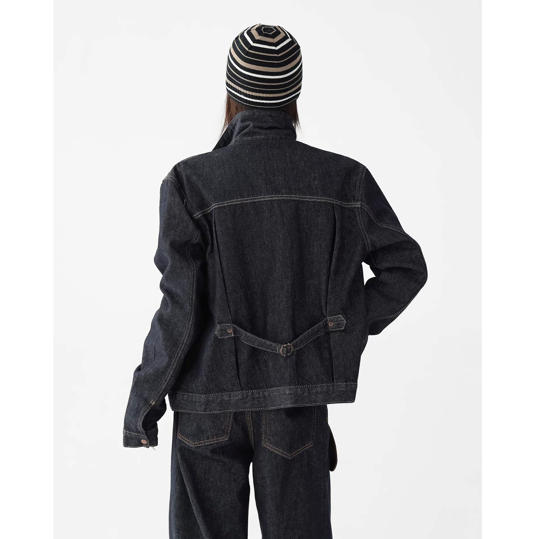 【上下別売り】Vintage Washed Loose Denim Jacket & Jeans Set-up AC7024