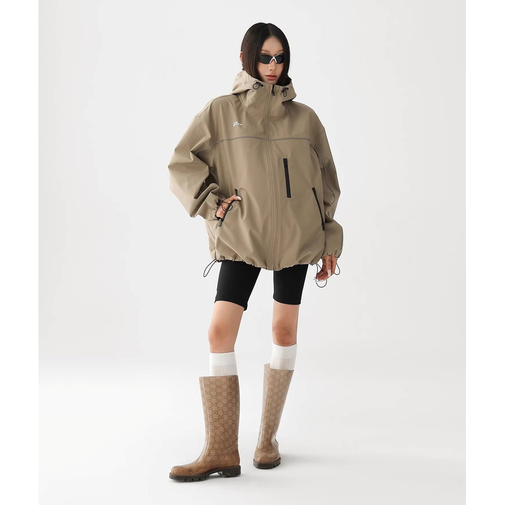 High-Neck Hooded Mountaineering Jacket AC7023