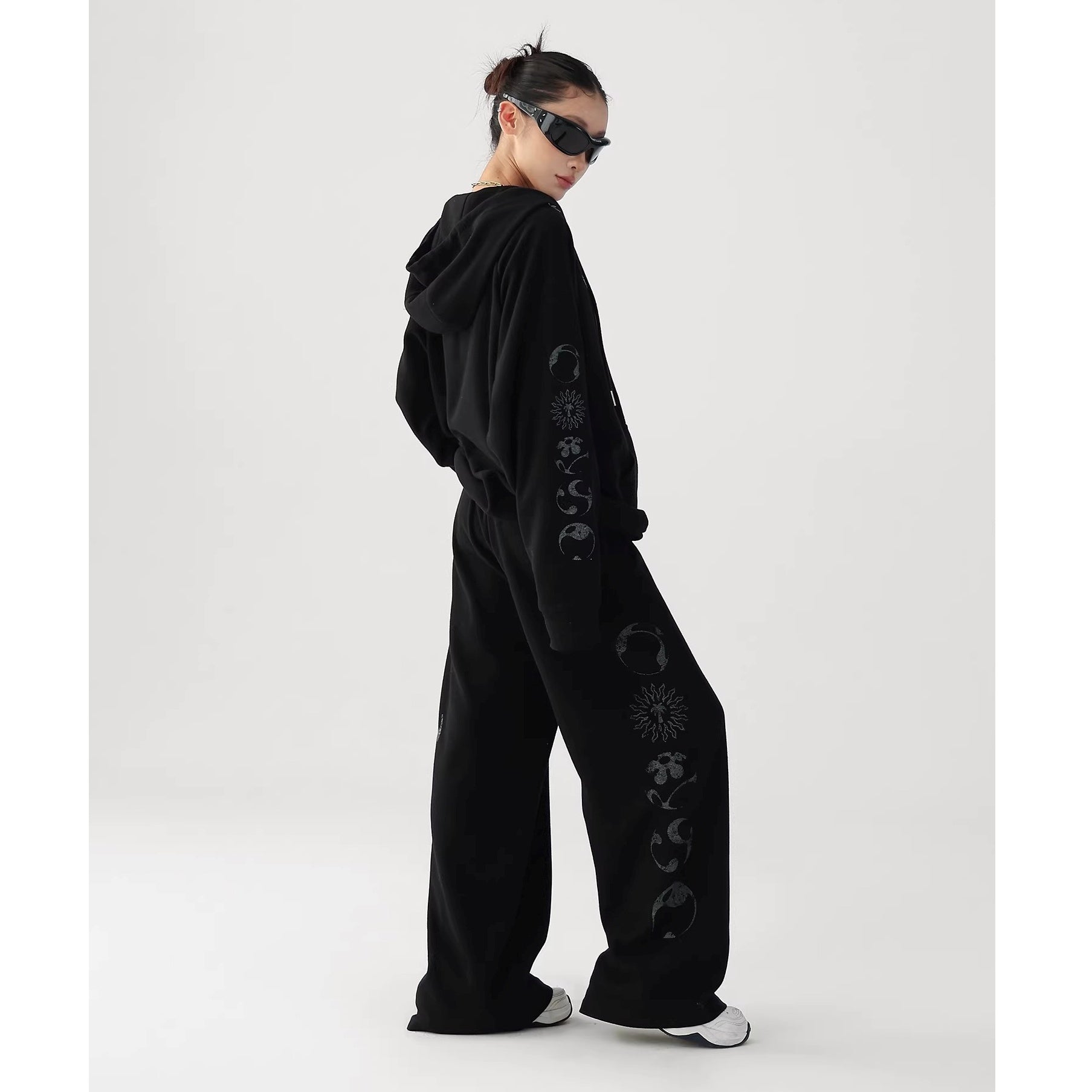 【上下別売り】Waffle American Gothic Printed Sweat Jacket & Pants Set-up AC7019