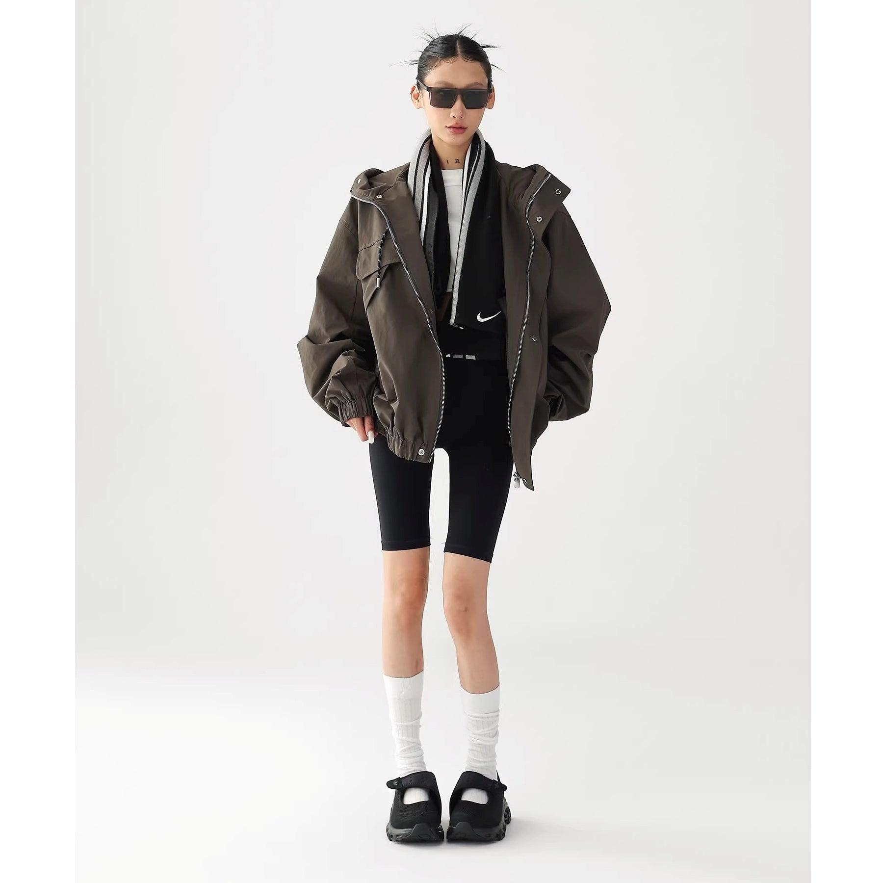 Work Hooded Windbreaker Jacket AC7026