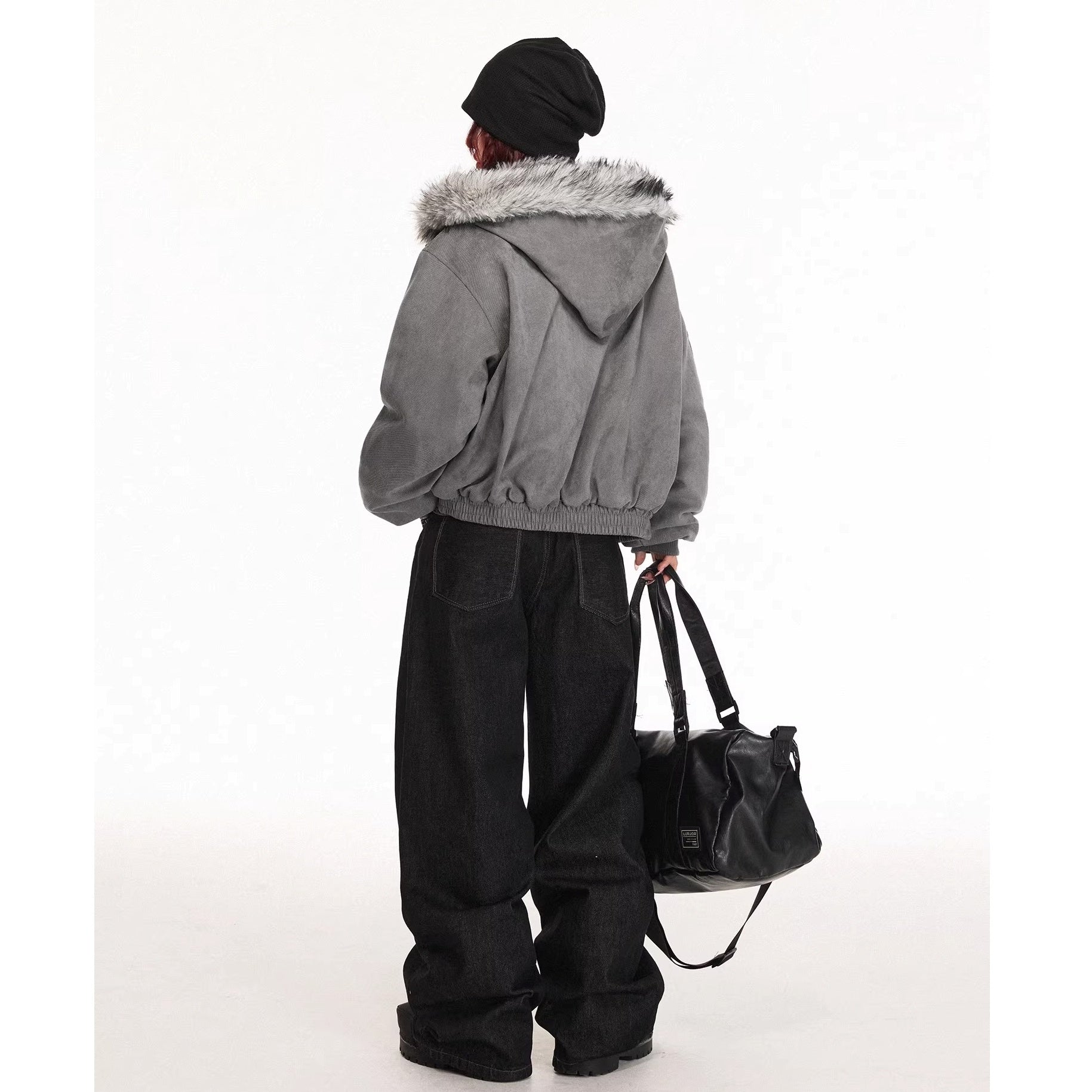 Fur Collar Carving Hooded Mountain Jacket MW10313