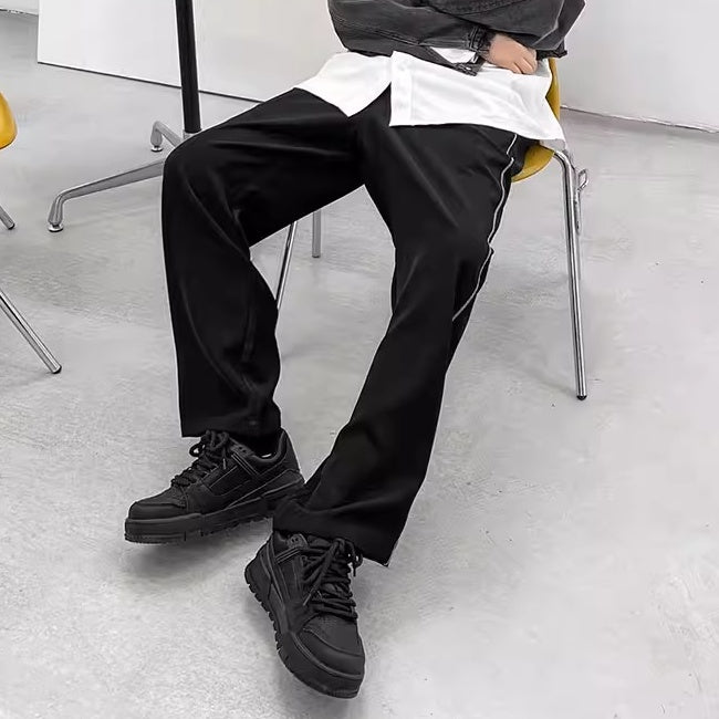 All Black Thick Sole Heightened Sneaker FG2004