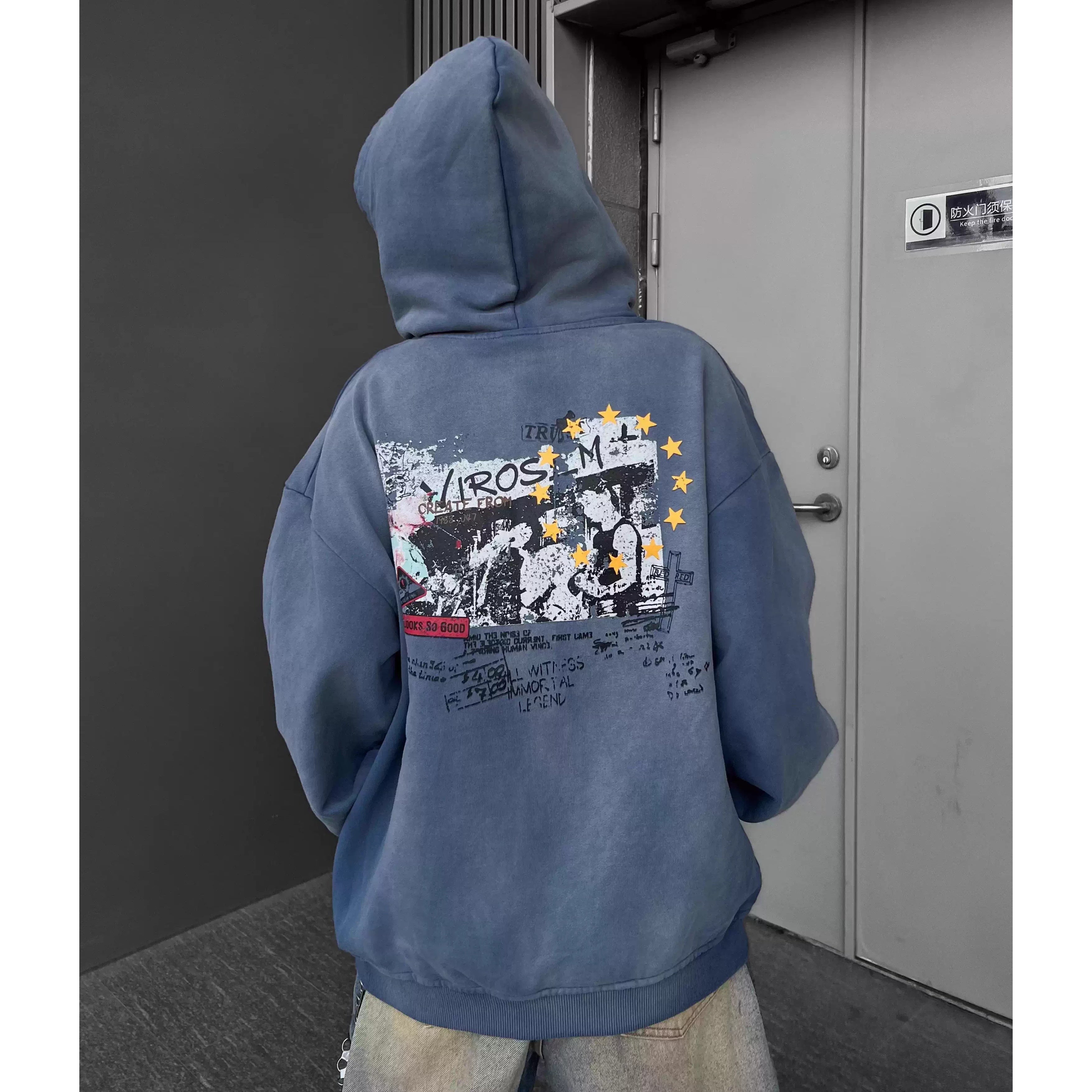 ヴィンテージウォッシュ グラフィックパーカー MW10341