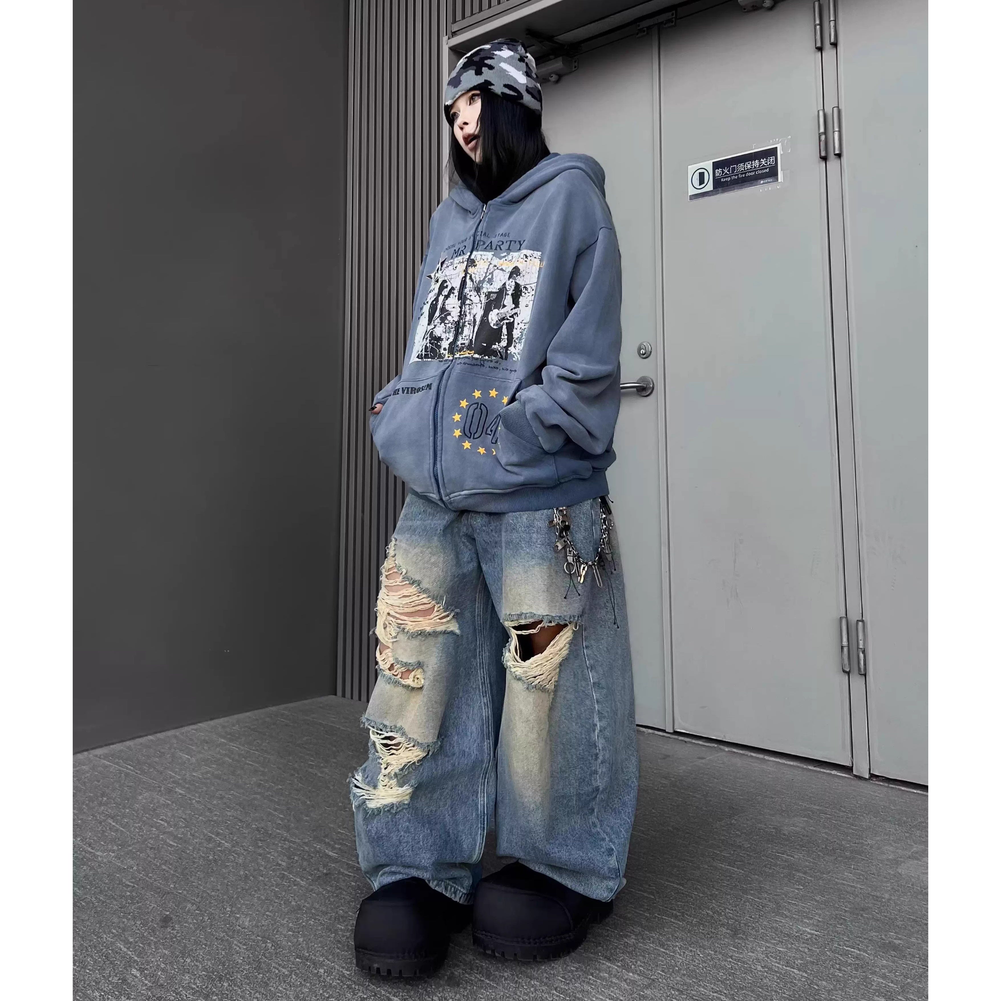 ヴィンテージウォッシュ グラフィックパーカー MW10341