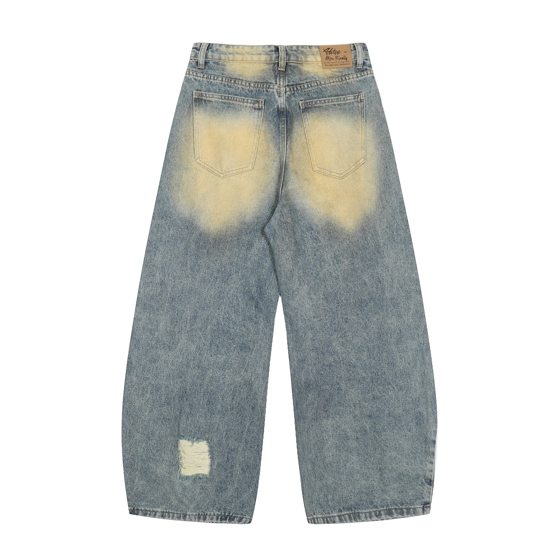 Cartoon Zebra Print Ripped Curve Jeans MW10342