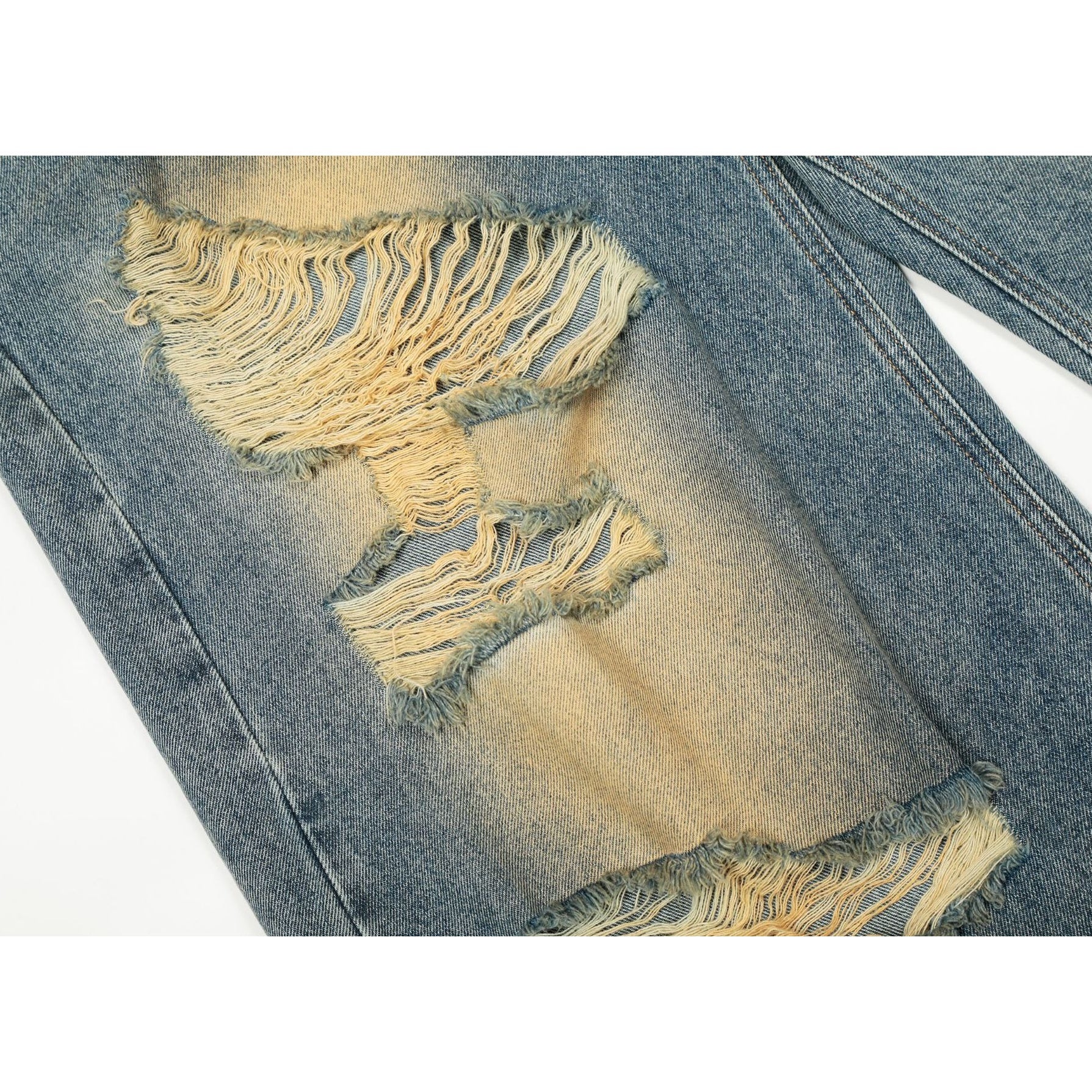 Cartoon Zebra Print Ripped Curve Jeans MW10342