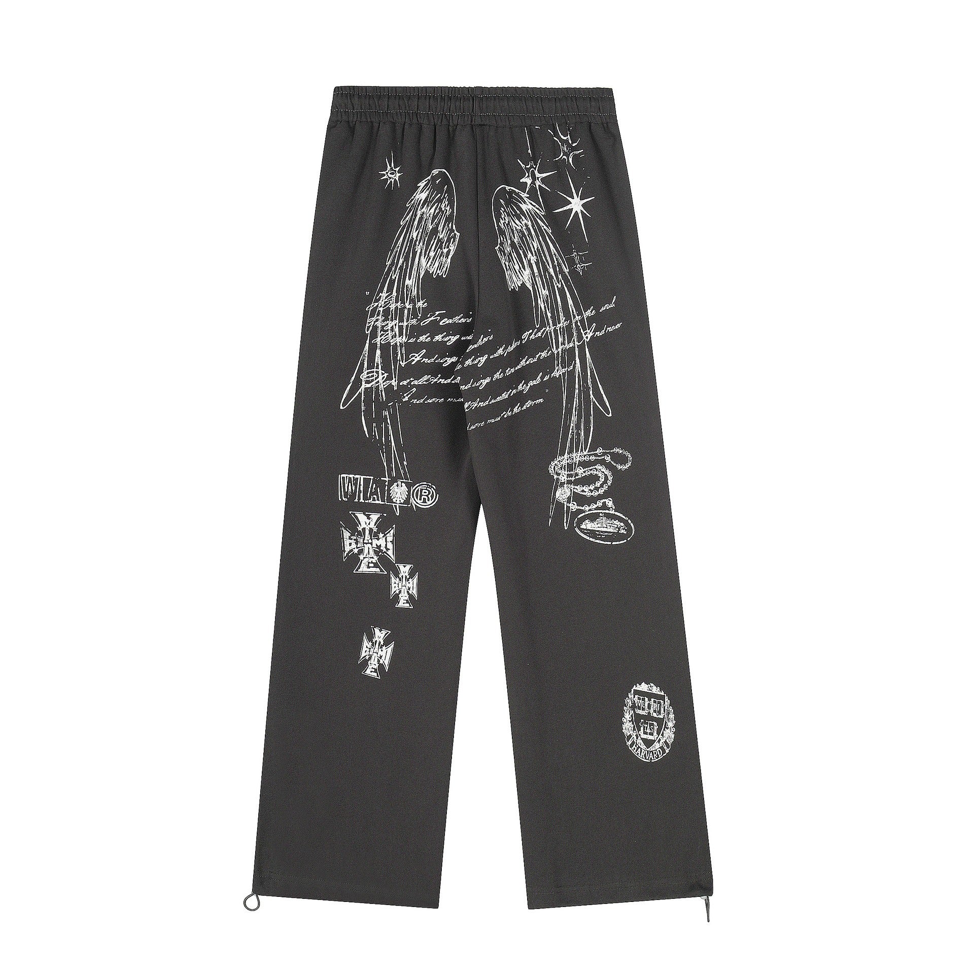 Crack Print Loose Sweat Pants MW10311