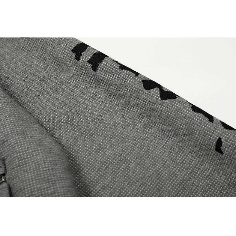 Gothic Letter Zipper Hooded Parka MW10354