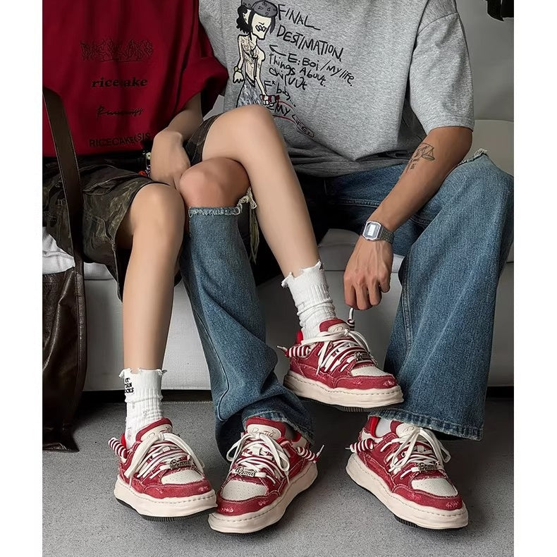 Washed Canvas Invisible Heightened Thick-soled Sneaker FG2002