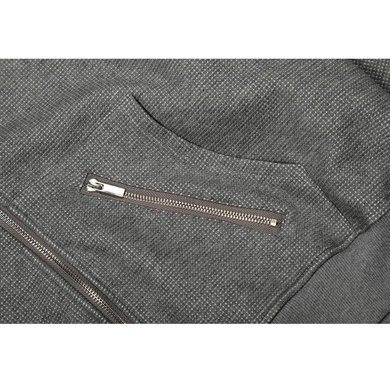 Gothic Letter Zipper Hooded Parka MW10354