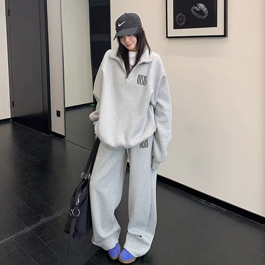 【上下別売り】Logo Embroidery Relaxation Sweat Set-up OS2079