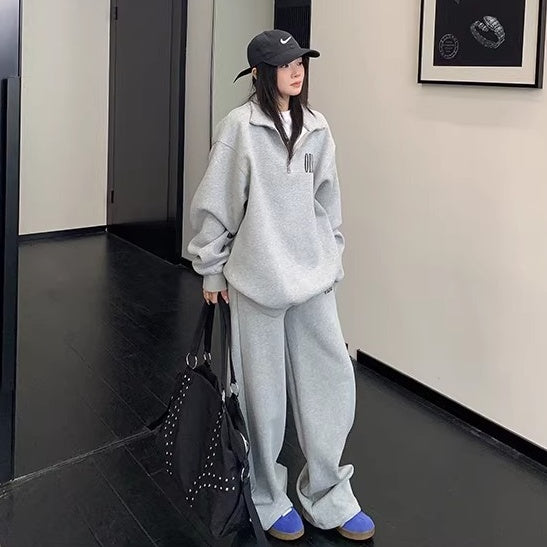 【上下別売り】Logo Embroidery Relaxation Sweat Set-up OS2079