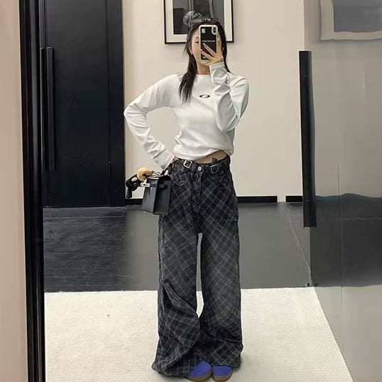 Bias Check Loose Curve Jeans OS2082