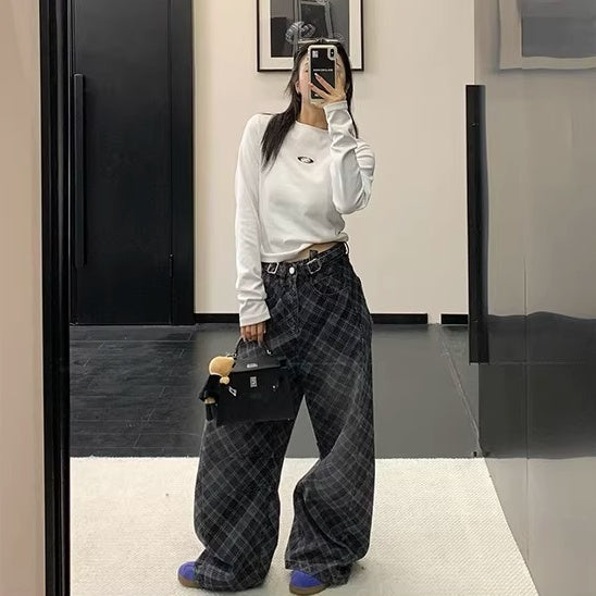 Bias Check Loose Curve Jeans OS2082