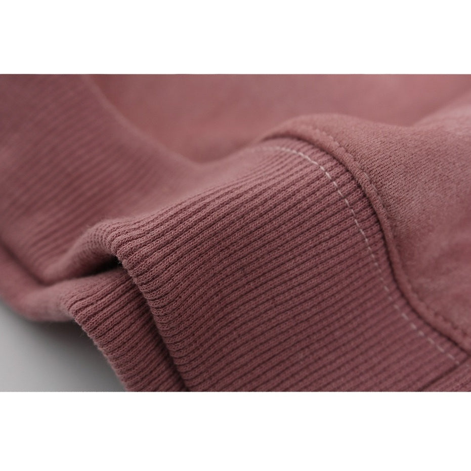 Embroidered Zipper Suede-Like Sweat Parka MW10391