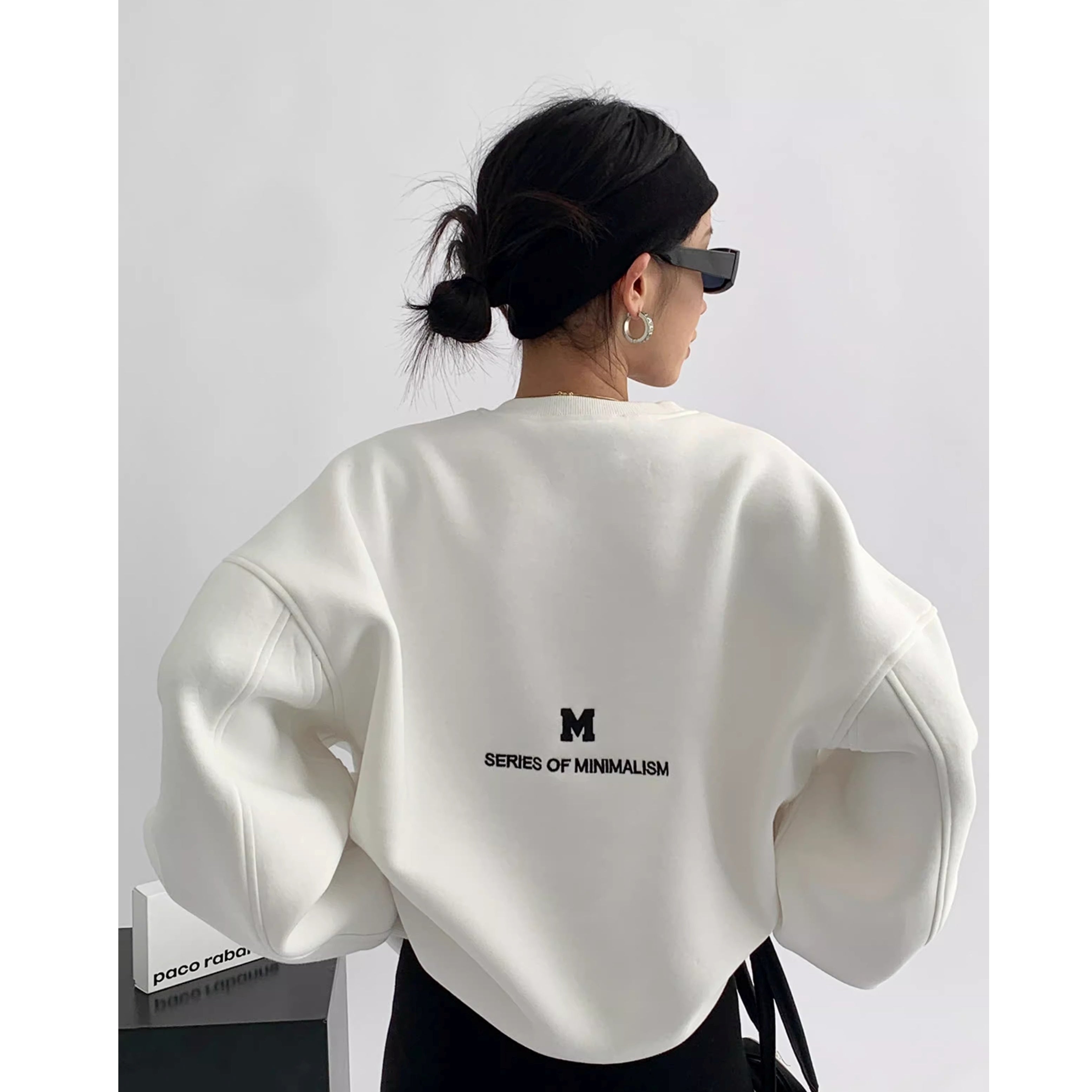 ミニマルロゴオーバーサイズトレーナー AC7014