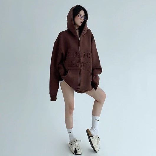 3D Steel Print Hooded Jacket OS2021