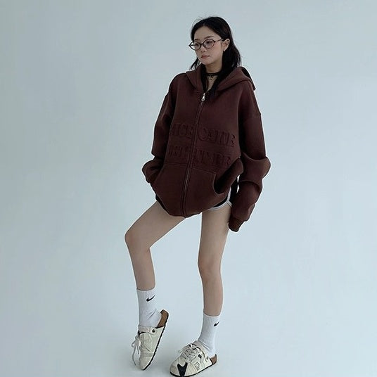 3D Steel Print Hooded Jacket OS2021