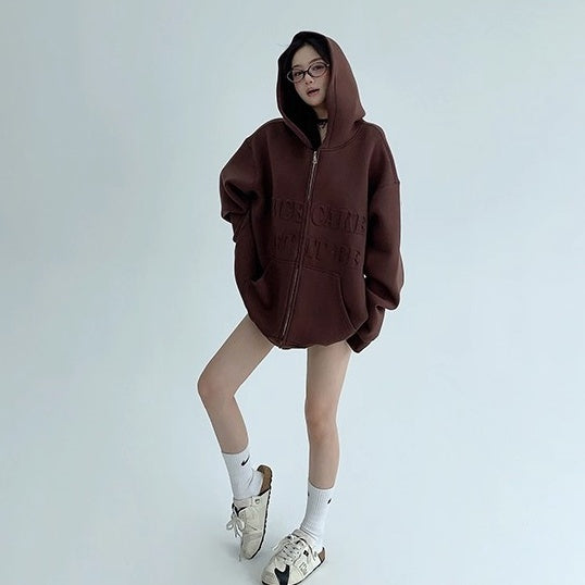 3D Steel Print Hooded Jacket OS2021