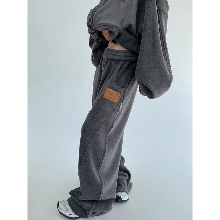 【上下別売り】Relaxed Simple Fleece Hooded Jacket ＆ Pants Set-up OS2077