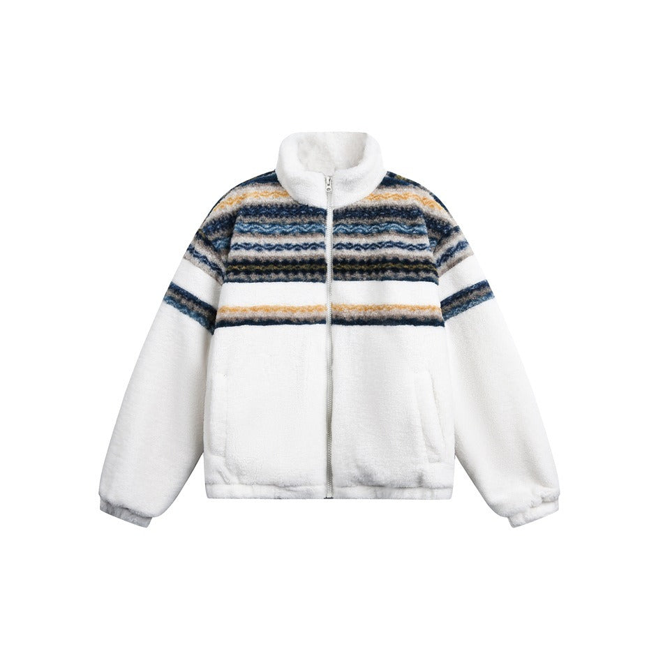 Nordic Pattern Boa Padded Jacket MY32