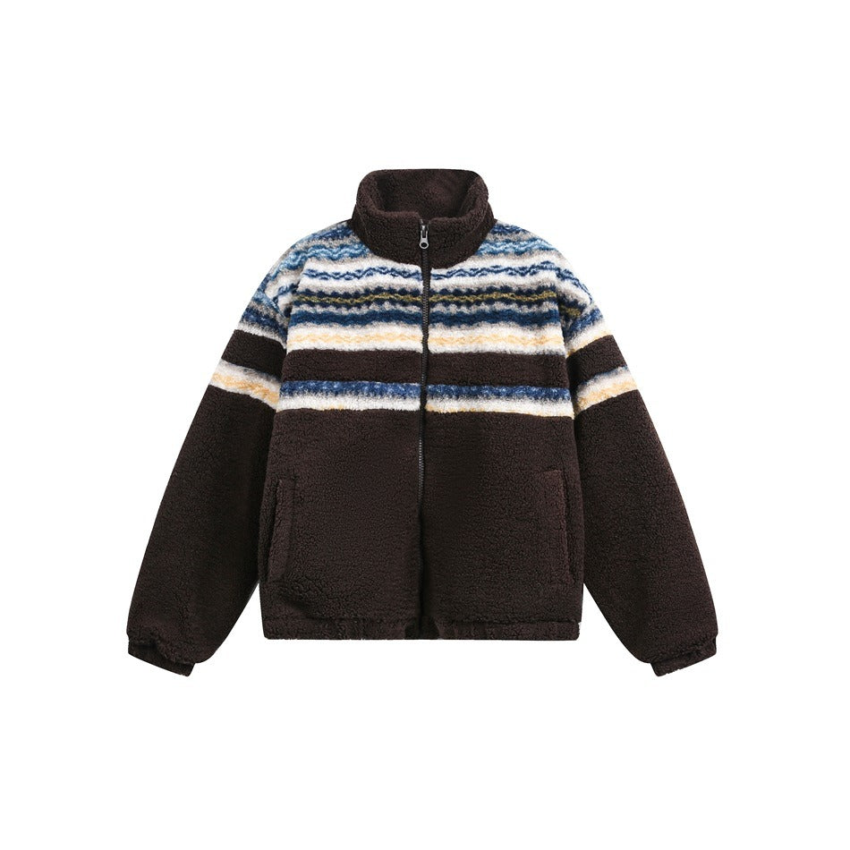 Nordic Pattern Boa Padded Jacket MY32