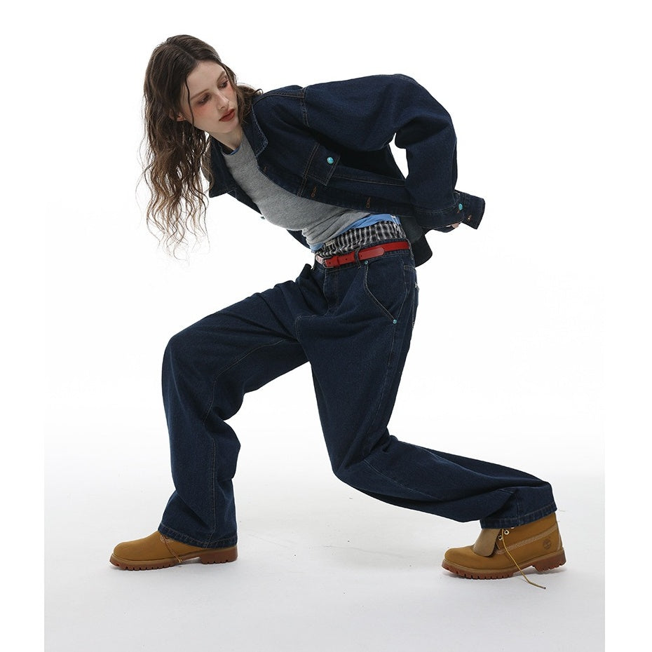 Turquoise Button Denim Jacket MY34