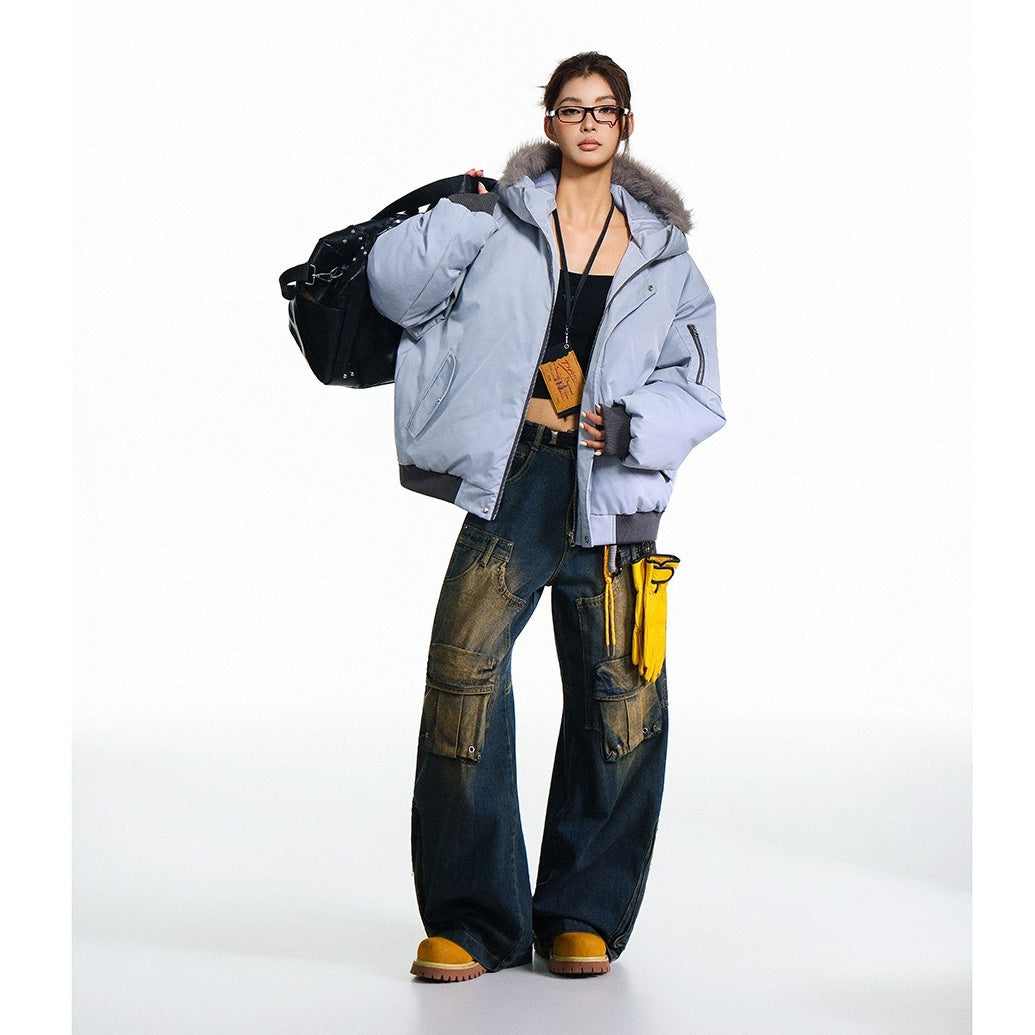 Fur Collar Hooded Padded Jacket MY33