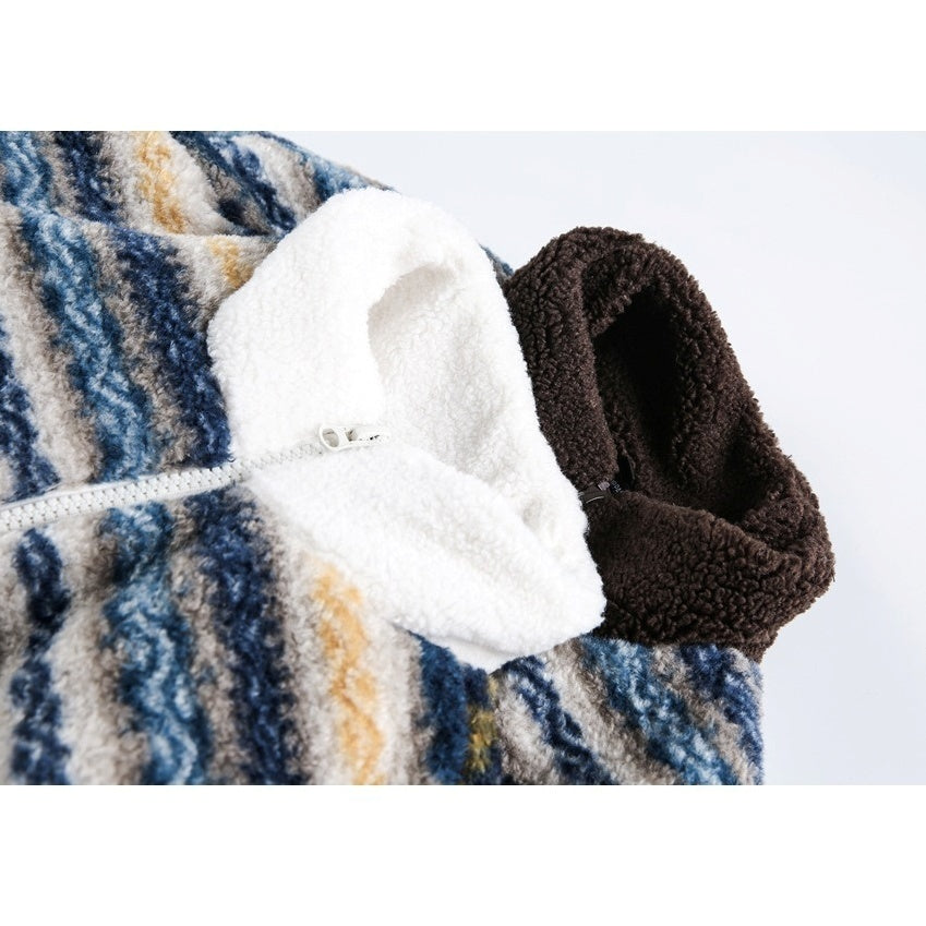 Nordic Pattern Boa Padded Jacket MY32