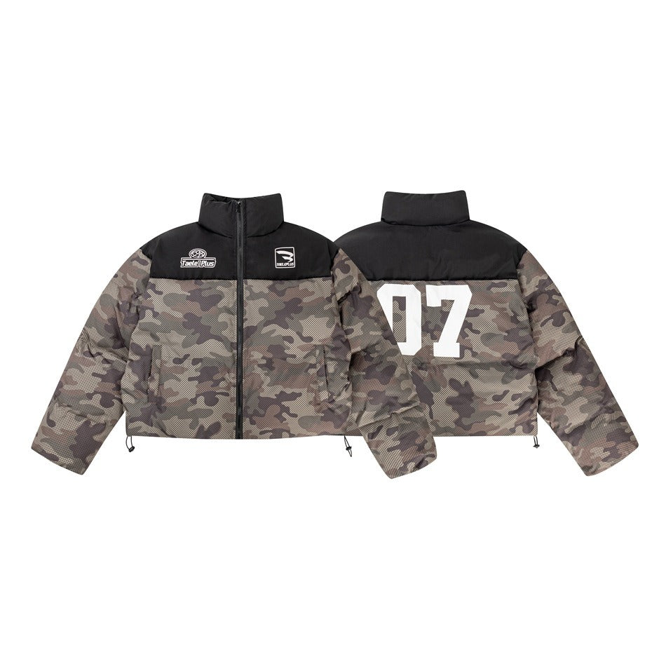 Camouflage Stand Collar Padded Jacket TP9003
