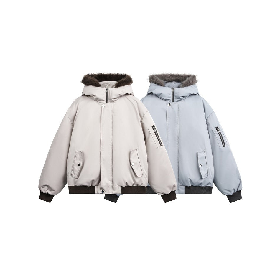 Fur Collar Hooded Padded Jacket MY33