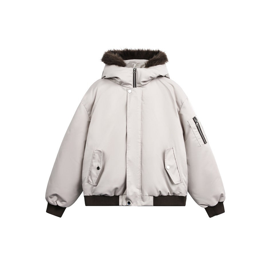 Fur Collar Hooded Padded Jacket MY33