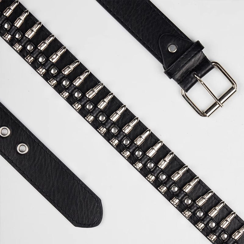 Metal Bullet Design Y2K Belt MW10207