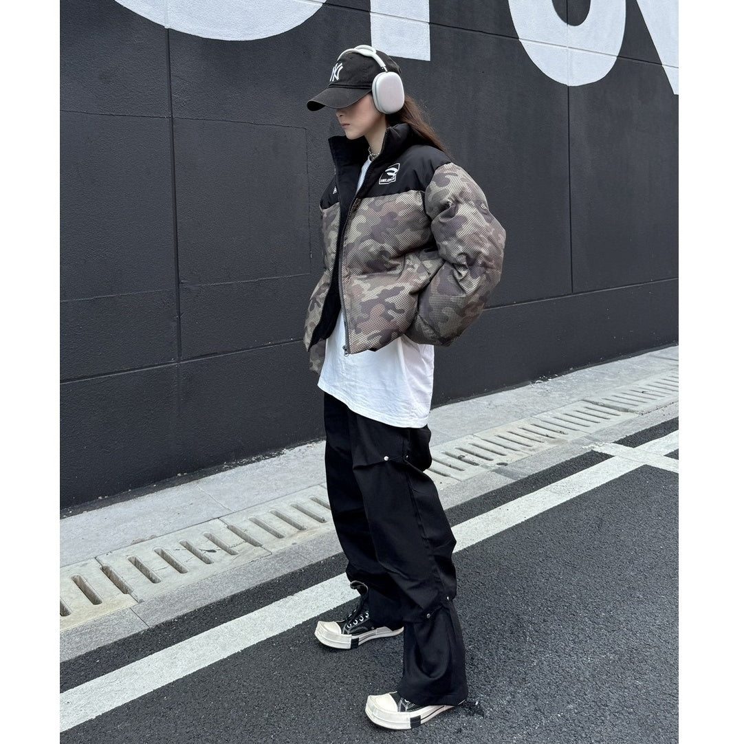 Camouflage Stand Collar Padded Jacket TP9003