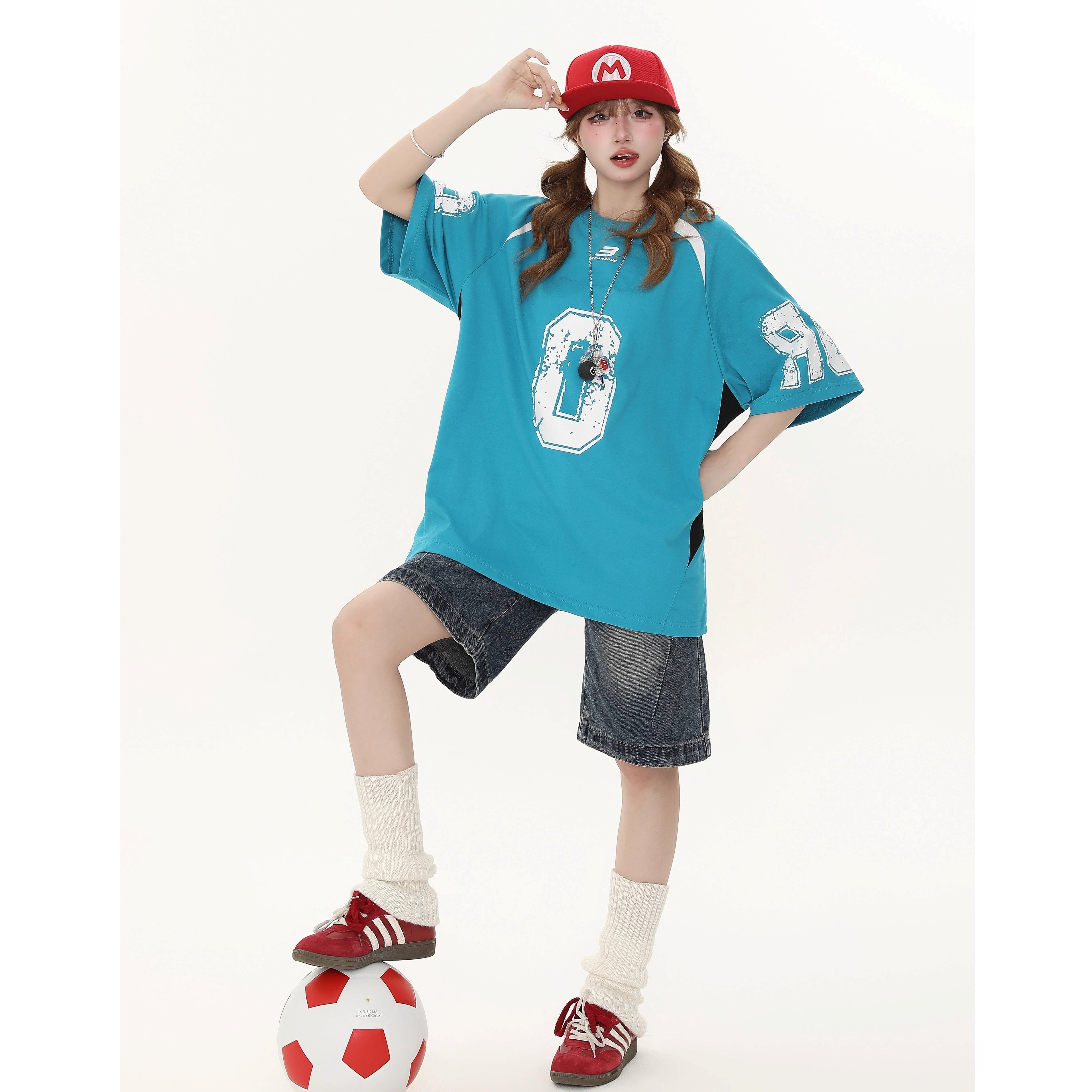 Retro Digital Print Sports T-shirt MW10235