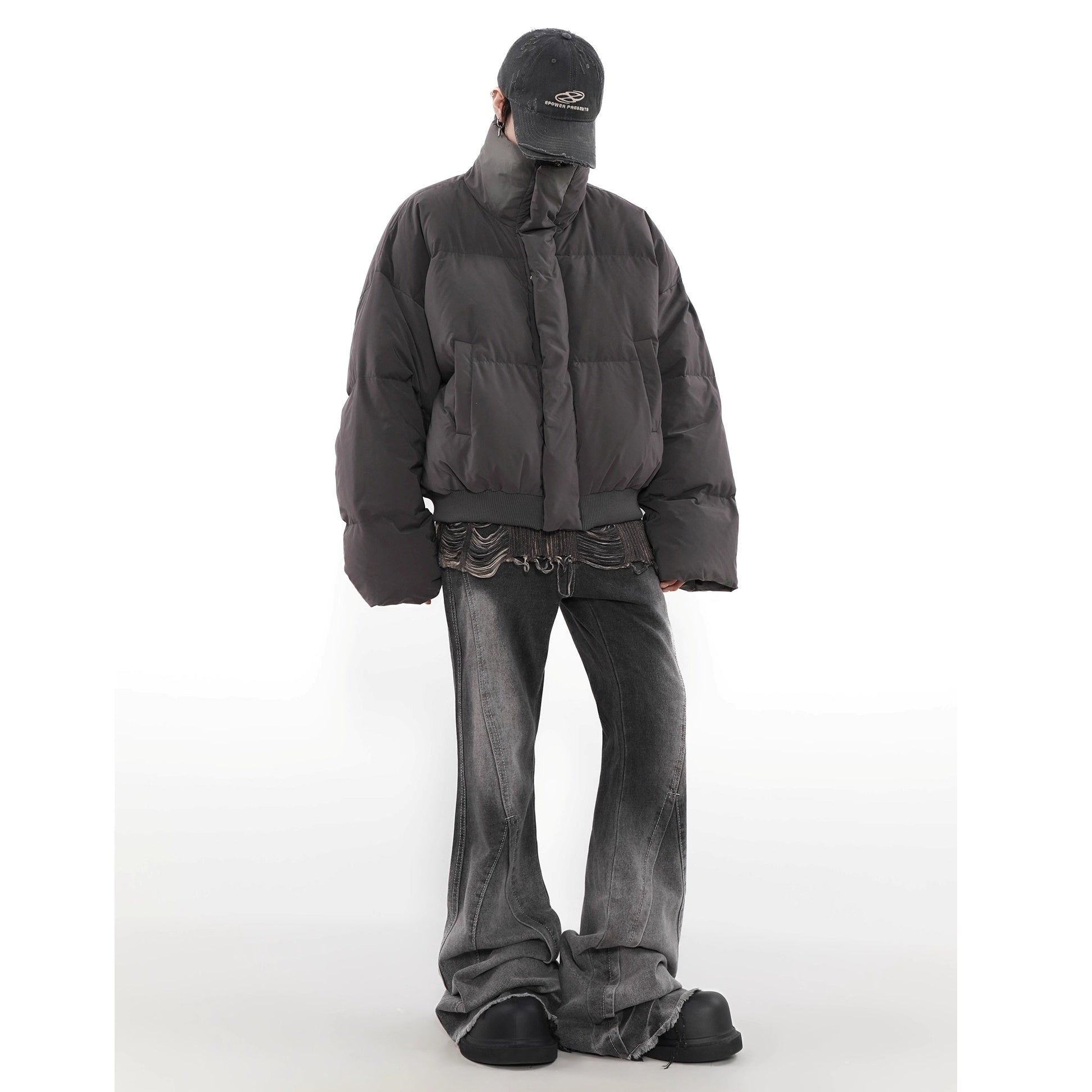 Stand Collar Short Down Jacket MR8033