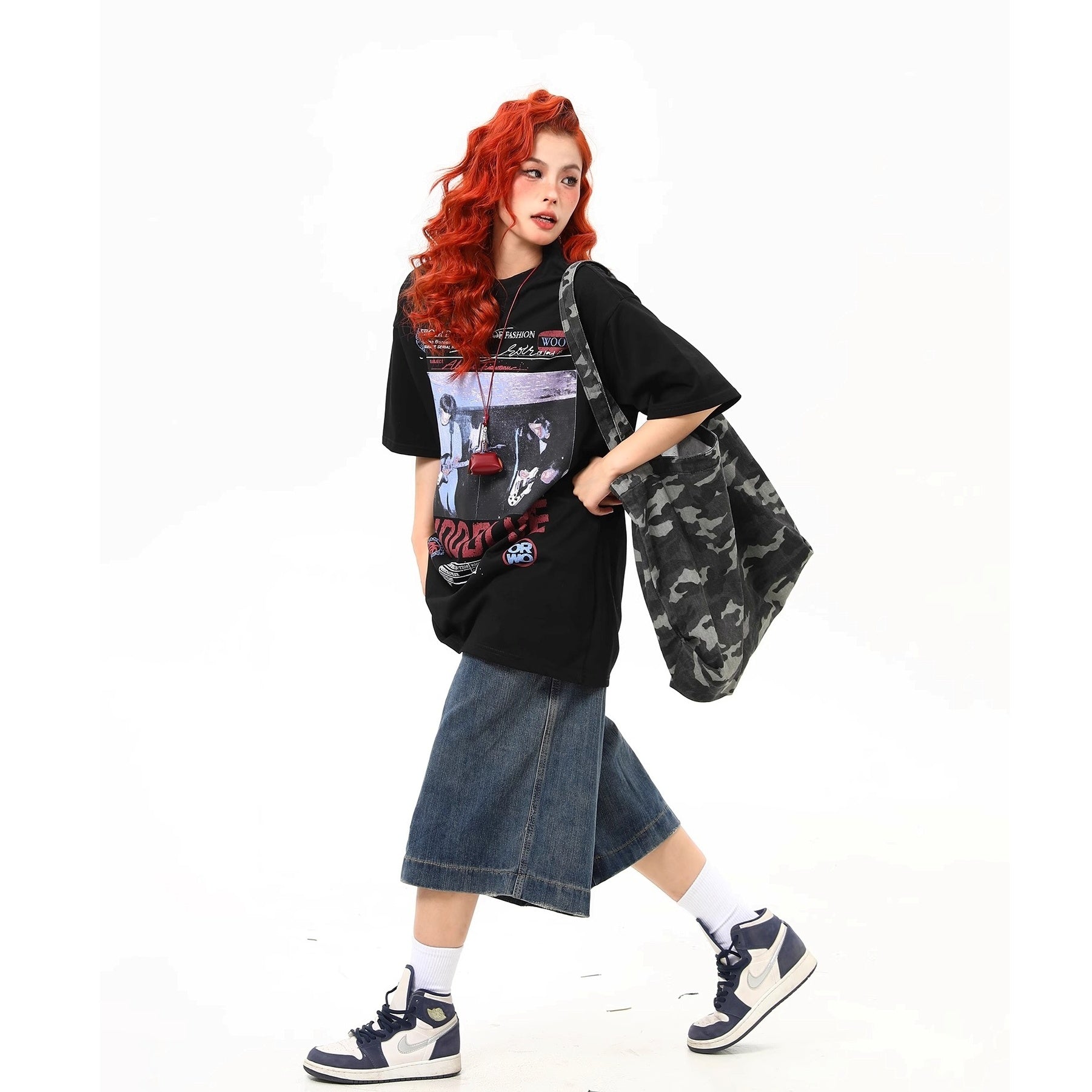 Rock Band Print T-shirt MW10232