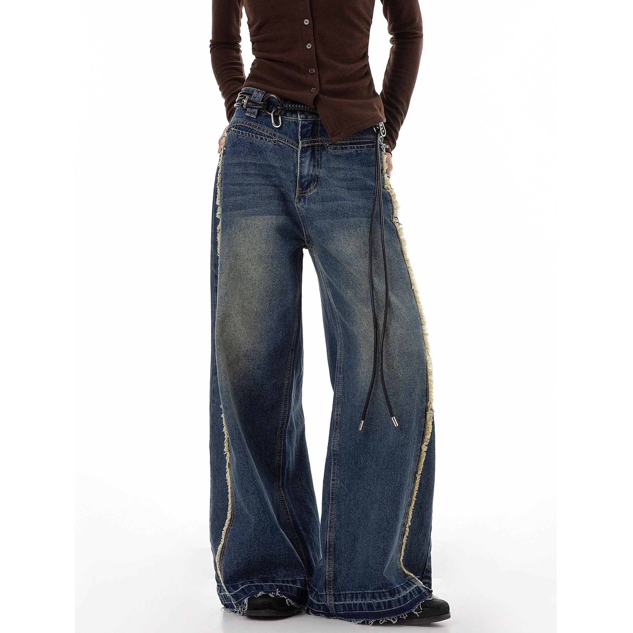 Vintage Damage Wide Buggy Jeans IC9114