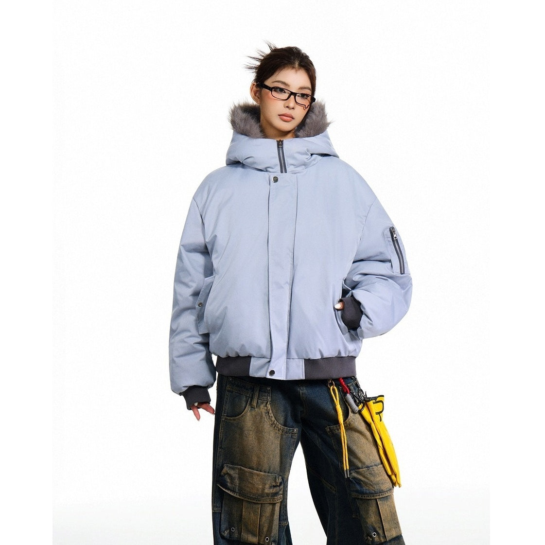 Fur Collar Hooded Padded Jacket MY33