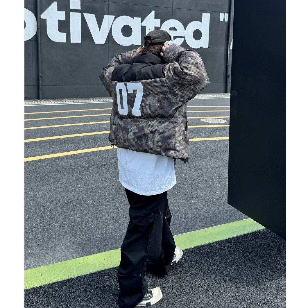 Camouflage Stand Collar Padded Jacket TP9003