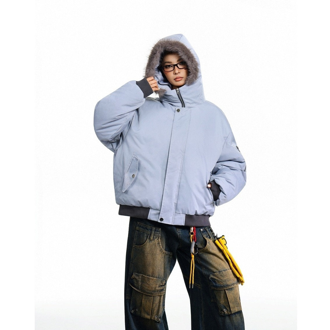 Fur Collar Hooded Padded Jacket MY33