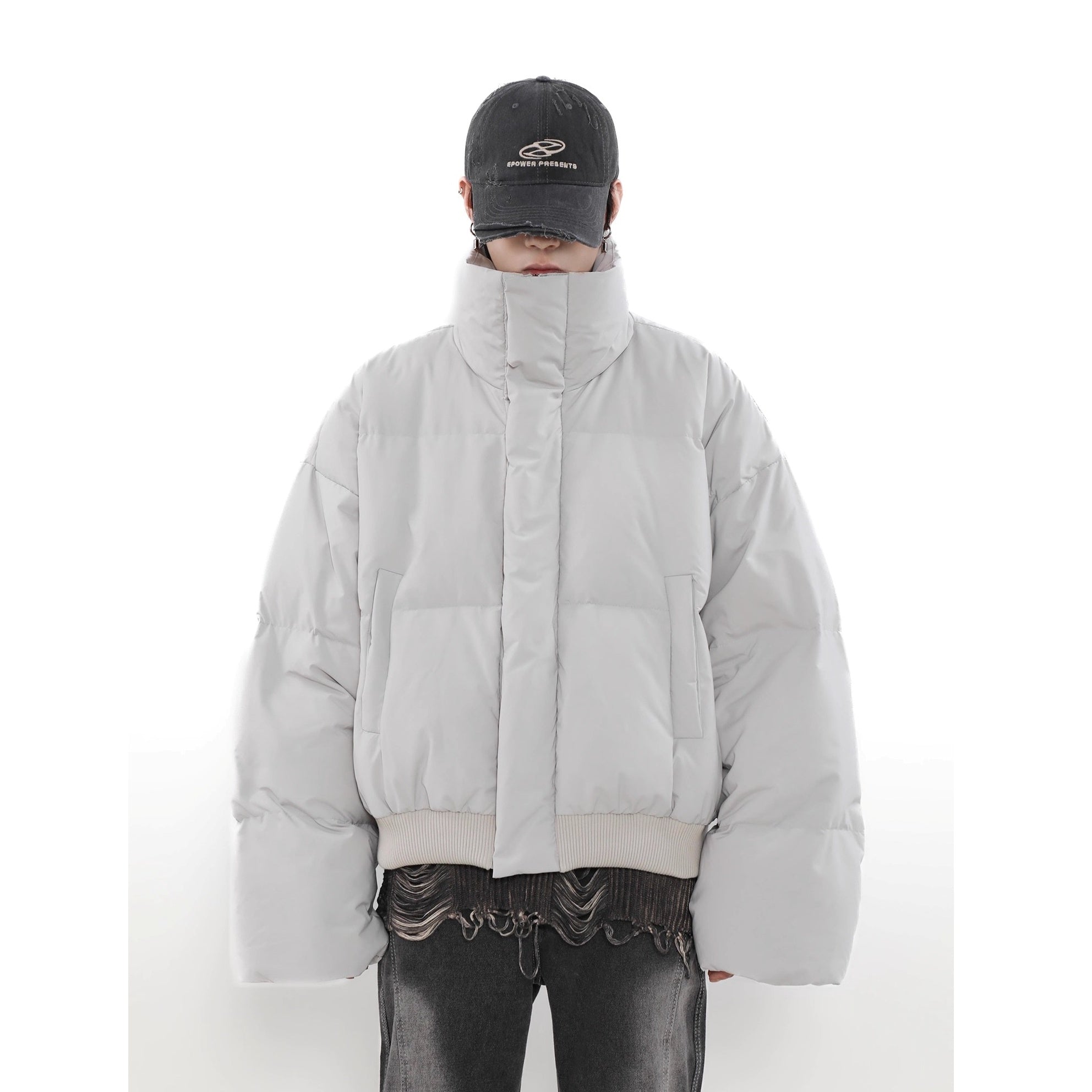 Stand Collar Short Down Jacket MR8033