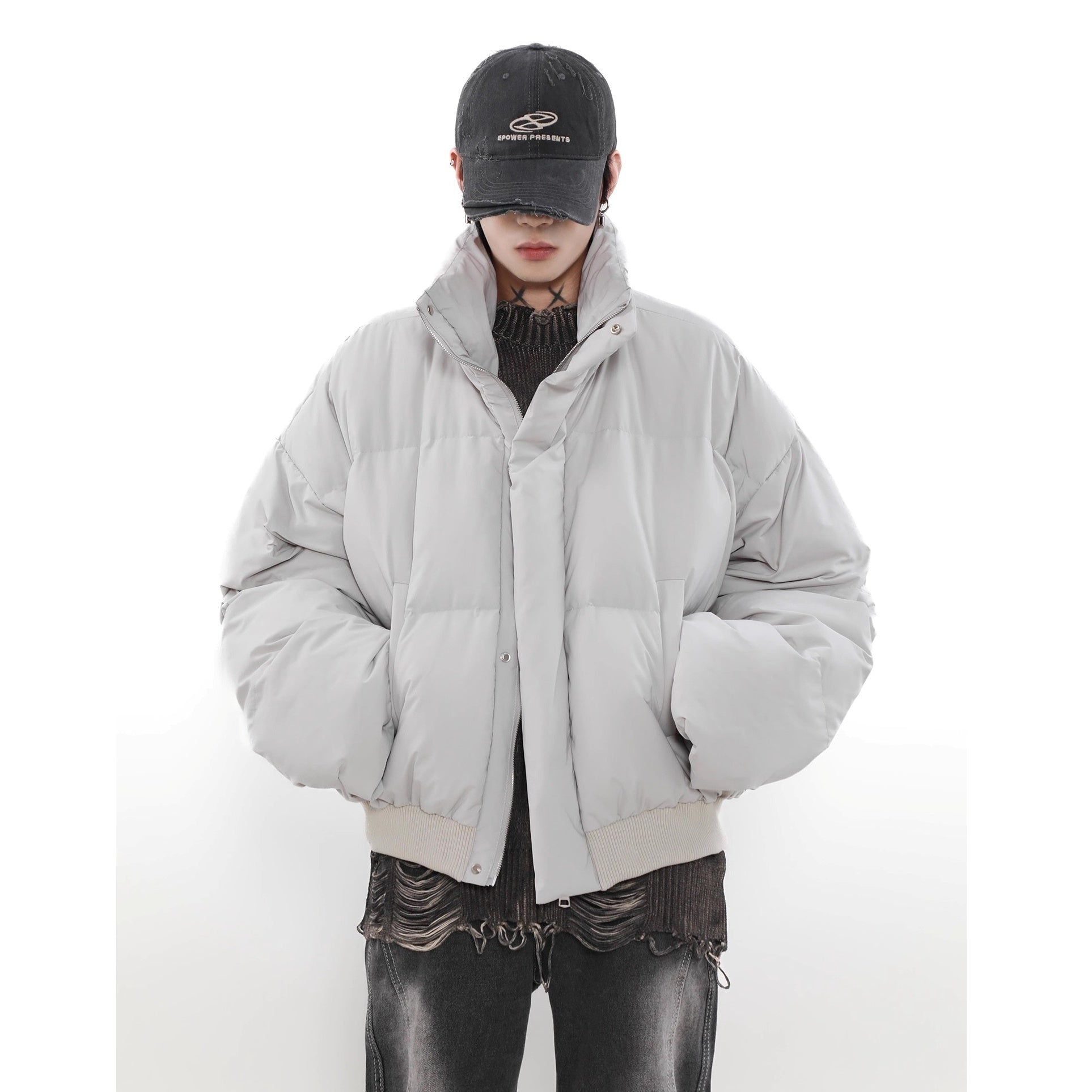 Stand Collar Short Down Jacket MR8033